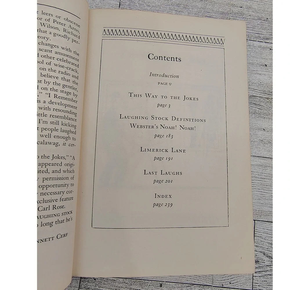 Laughing Stock 1945 Bennett Cerf HC‎ Vtg Humor Book Jokes Anecdotes Carl Rose